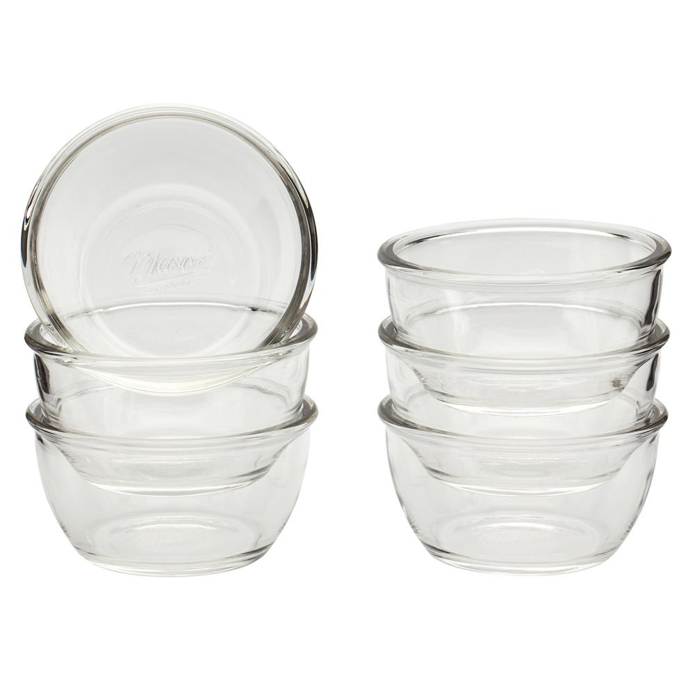 MASON CRAFT & MORE Serving Clear 6 in. Cereal Bowls (Set of 6) TTU
