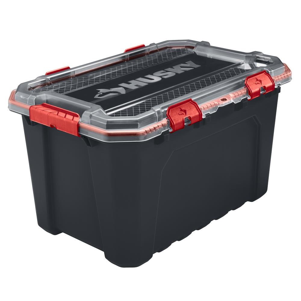 Husky 20 Gal. Professional Duty Waterproof Storage Container With ...