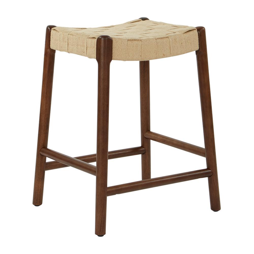 Osp Home Furnishings Kai 24 In Classic Walnut Stool With