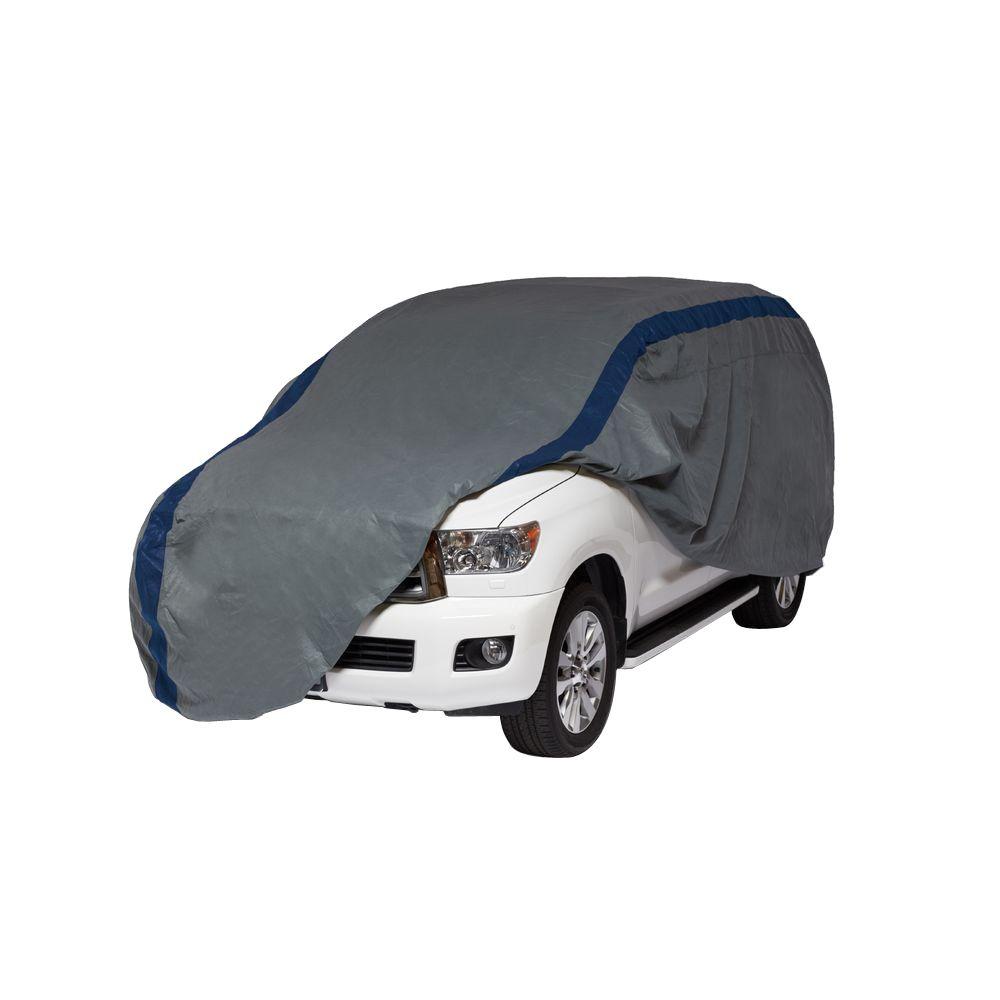 Duck Covers Weather Defender Suv Or Pickup With Shell Bed Cap Semi Custom Cover Fits Up To 19 Ft 1 In A3suv229 The Home Depot