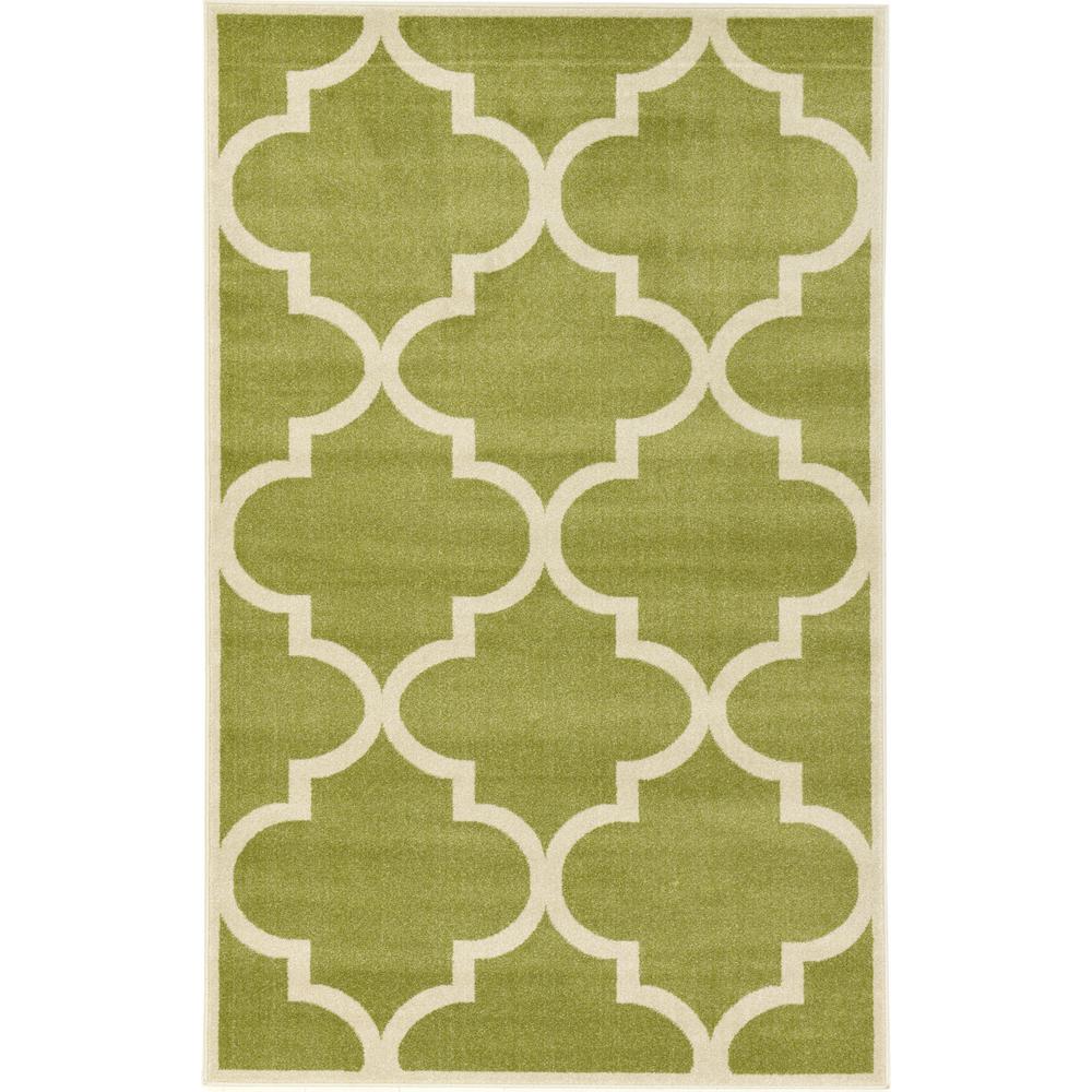 Unique Loom Trellis Austin Green 5 0 X 8 0 Area Rug 3116428