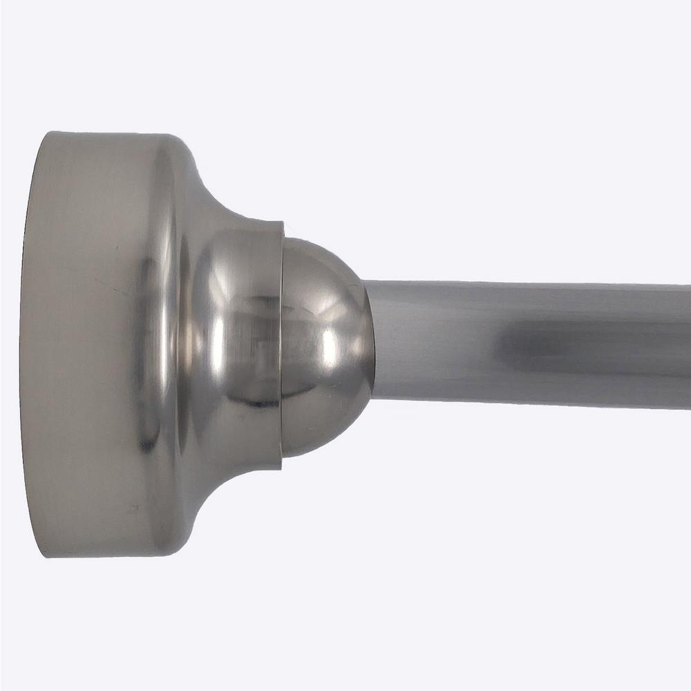 Rotator Rod 60 In Stainless Steel Rotating Curved Shower Rod In Elegant Brushed Nickel Rrbb The Home Depot