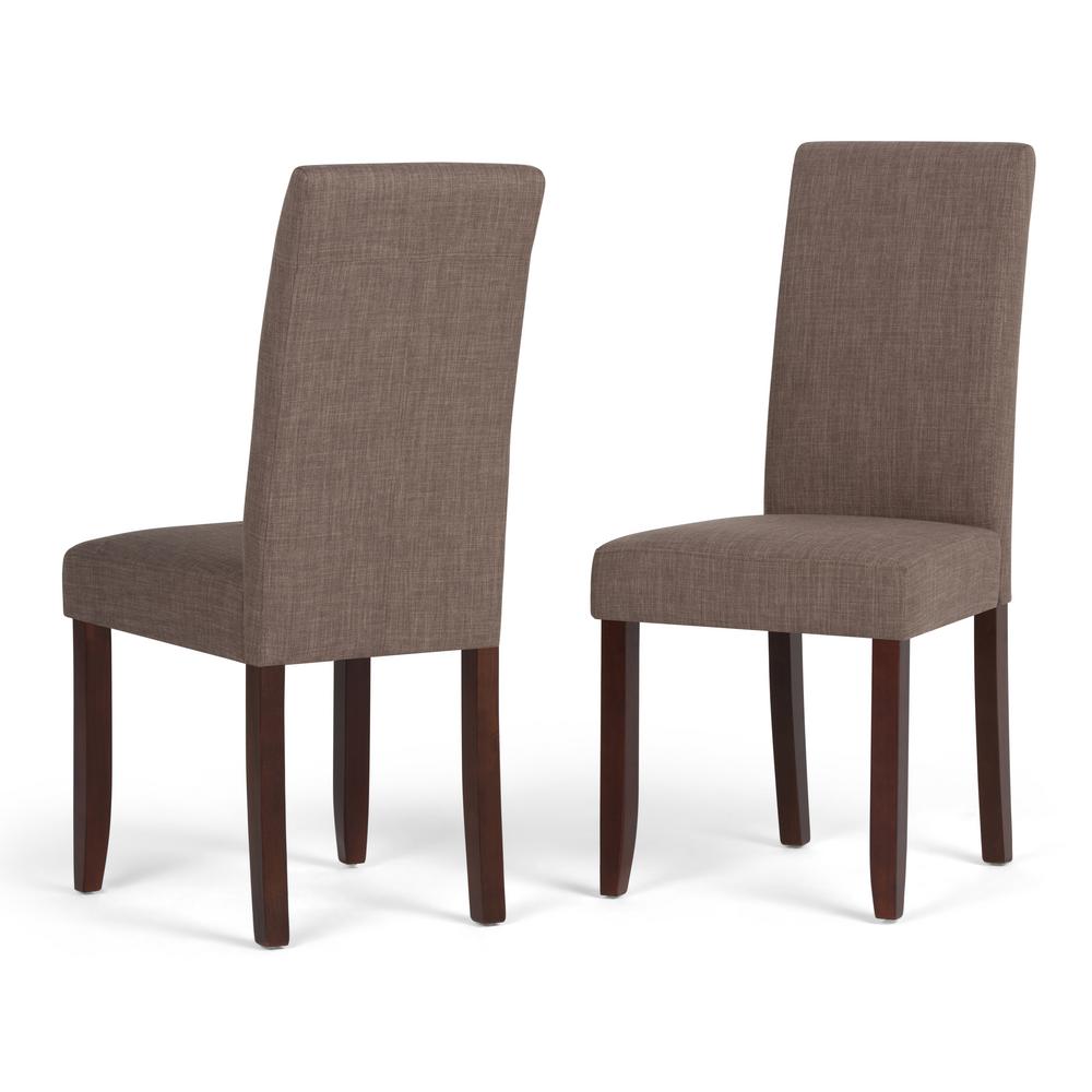 Parson Dining Chair Material Wood Fabric Stylish Double Comfortable Seating