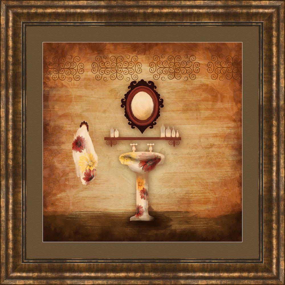 Ptm Images 17 1 4 In X 17 1 4 In Poppy Bath B Framed Wall Art 1 16758b The Home Depot