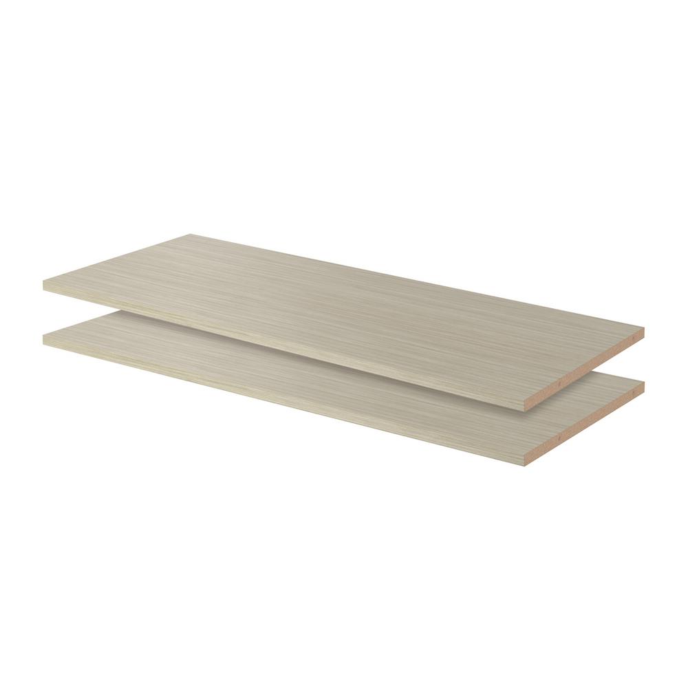 Melamine White Shelf Drilled Board 3/4 in. x 113/4 in. x 8 ft.; Actual 0.75 in. x 11.