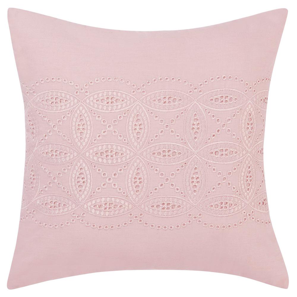 16 in. x 16 in. Annabella Pink Throw Pillow