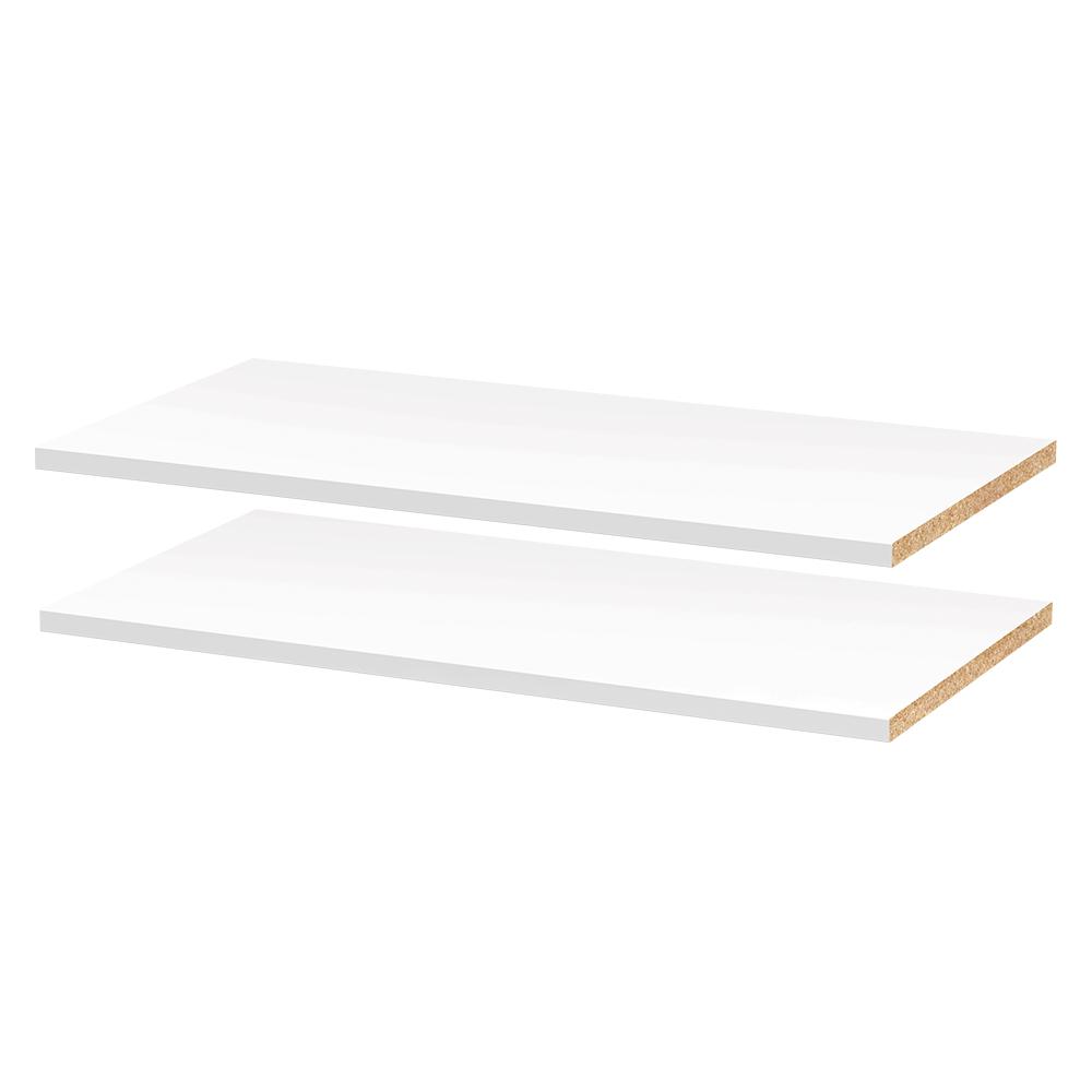 Modifi 30 in. x 0.75 in. x 15 in. Melamine Adjustable Shelf in Polar ...