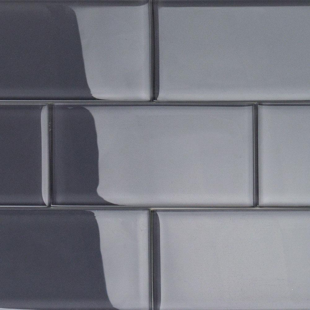 3x6 Gl Tile The Home Depot Contempo Smoke Gray Polished 3 In X 6 8 Mm Gl Subway