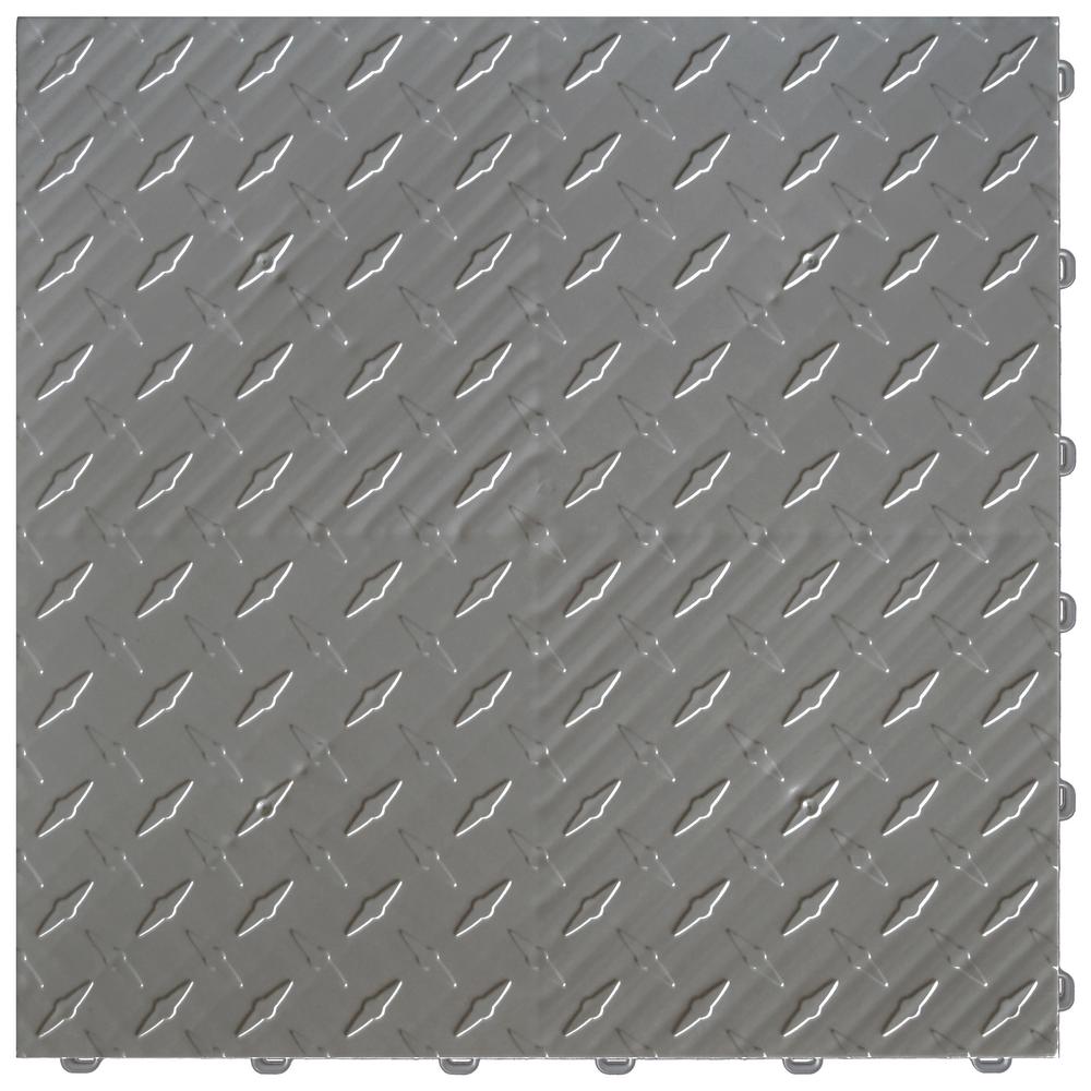 Slate Interlocking Tile Garage Flooring The Home Depot Slate Grey Diamond Trax 9 Tile Modular Flooring