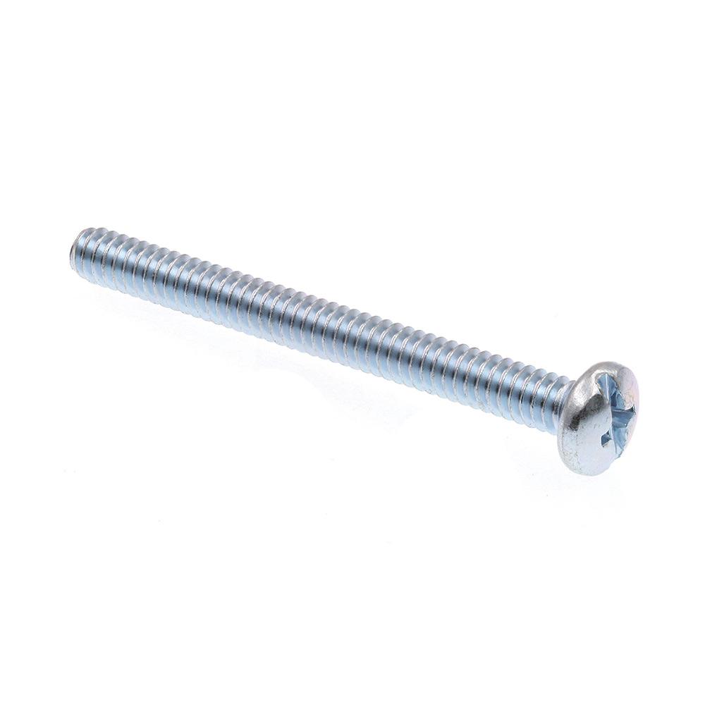 Zinc Plated Steel Pack of 100 Slotted//Phillips Combination Pan Head 10-24 X 2 in Prime-Line 9009166 Machine Screw