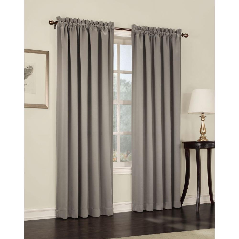 Sun Zero Semi Opaque Stone Gregory Room Darkening Pole Top Curtain