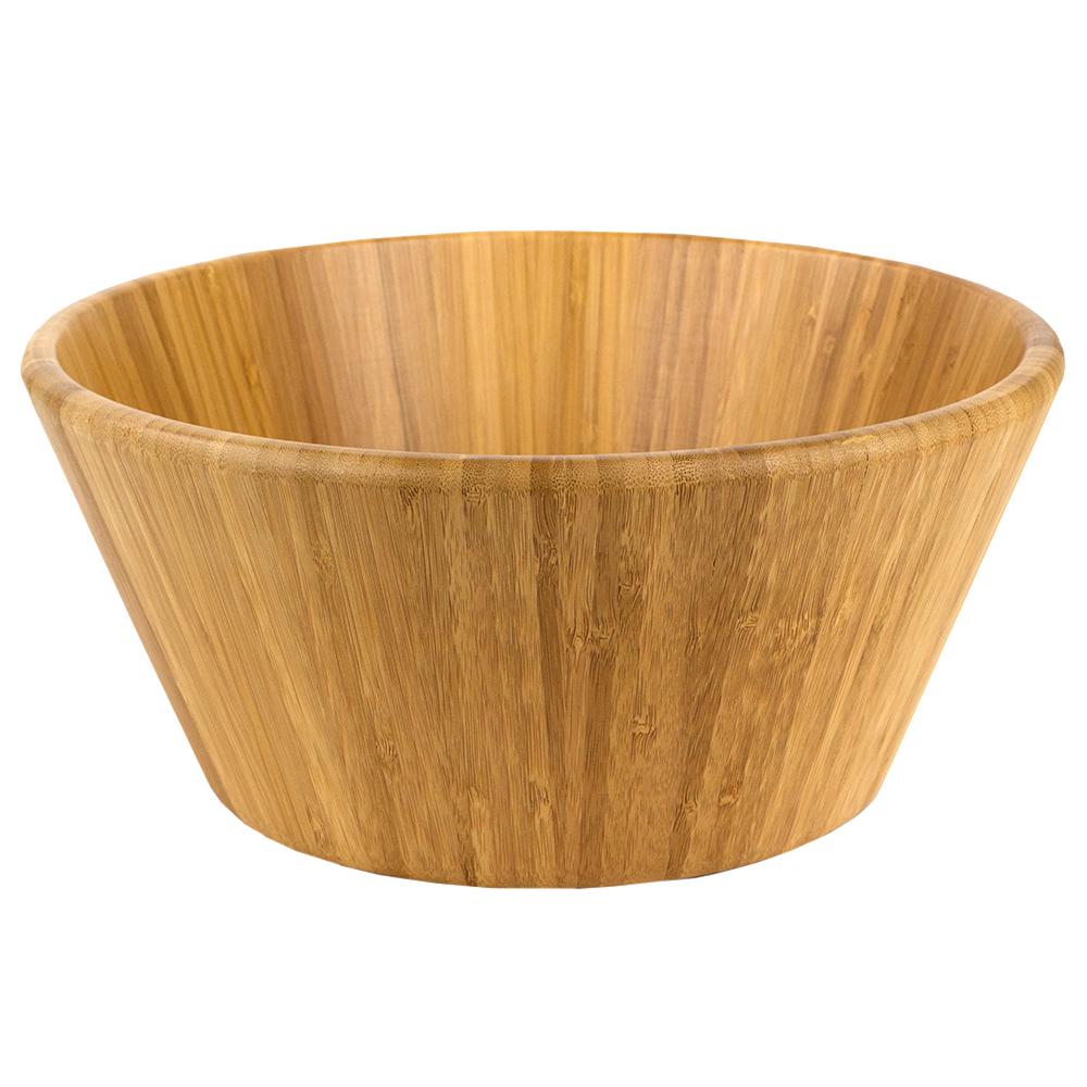 Elegant Wooden Salad Bowl for Mixing and Serving Acacia Wood Serving Bowl for Fruits or Salads 10-inch Round