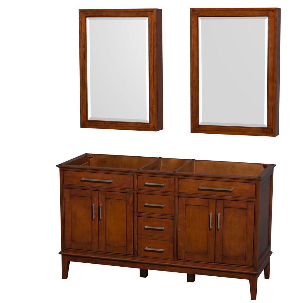 Wyndham Collection Hatton 60 in. Double Vanity with Medicine