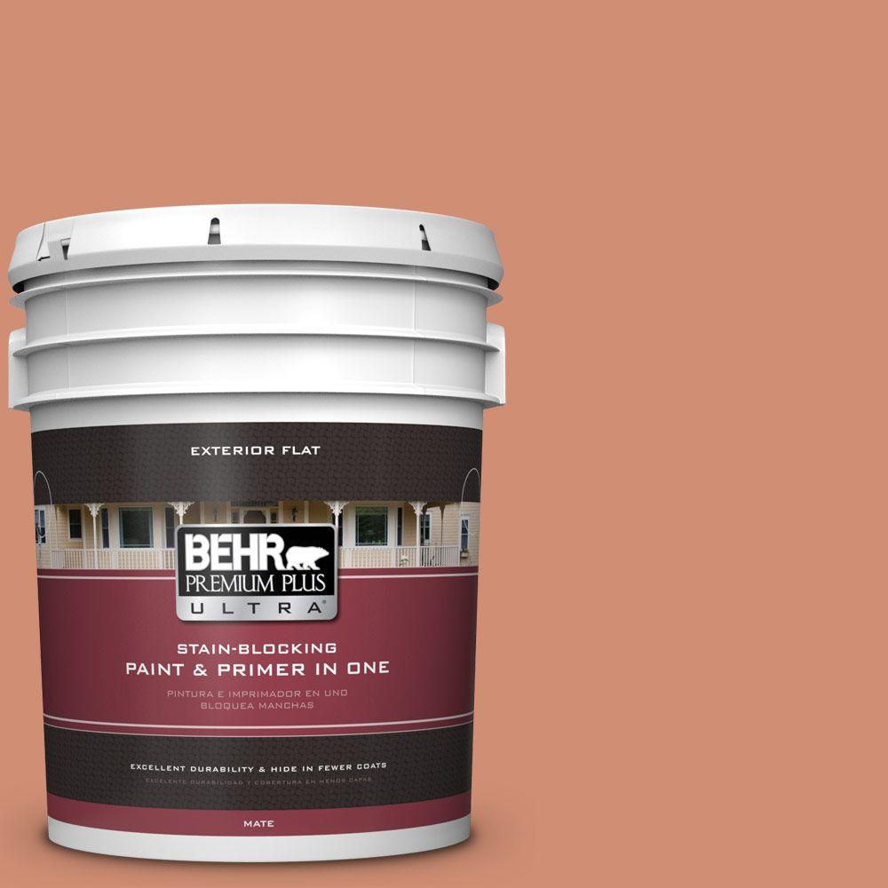 BEHR Premium Plus Ultra 5gal. M2005 Terra Cotta Clay Flat Exterior