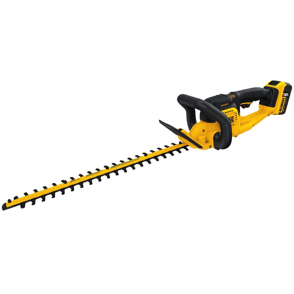 DEWALT 20-Volt MAX Lithium-Ion Cordless 22 in.  Hedge Trimmer w/ (1) 5.0Ah Battery and Charger