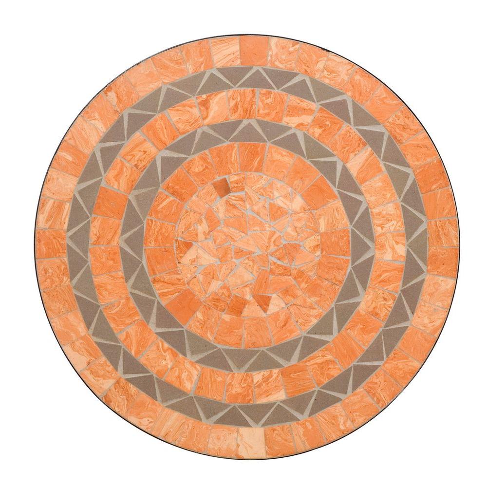 Homestyles Terra Cotta 28 In Tile Top Patio Bistro Table 5603 34