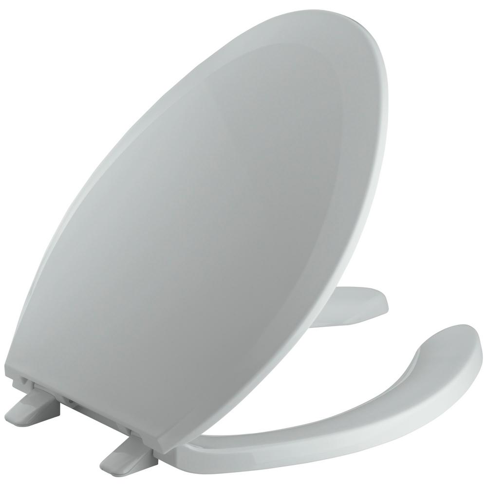 KOHLER Lustra Elongated OpenFront Toilet Seat in Ice GreyK465095