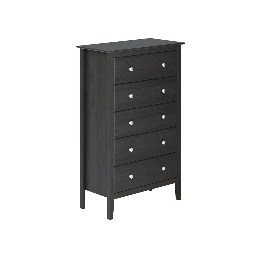 Adeptus 5 Drawer Black Chest Of Drawers 77214 The Home Depot Adeptus 5 Drawer Black Chest Of Drawers