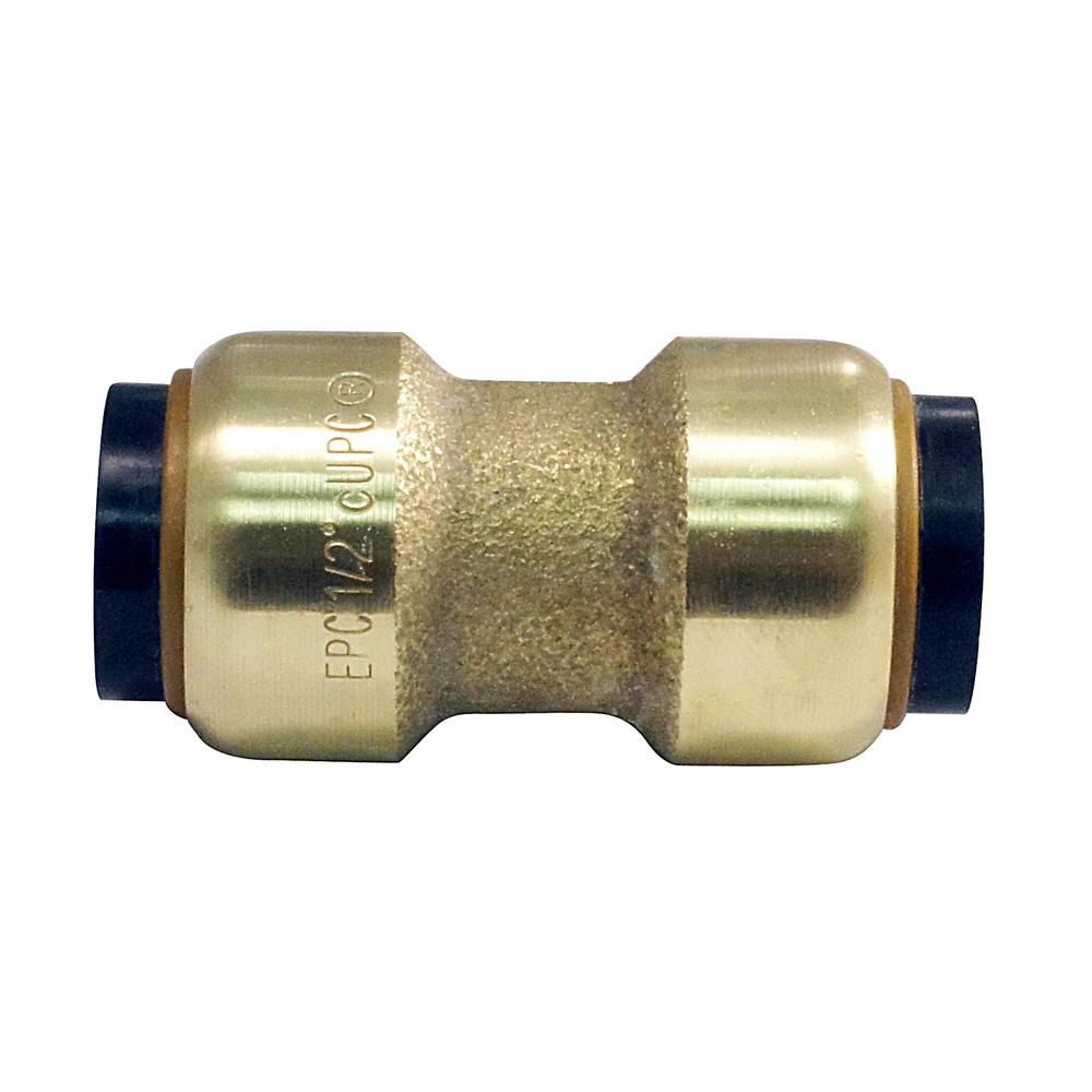 Tectite 1/2 In. Brass Push-to-Connect Coupling-FSBC12 - The Home Depot