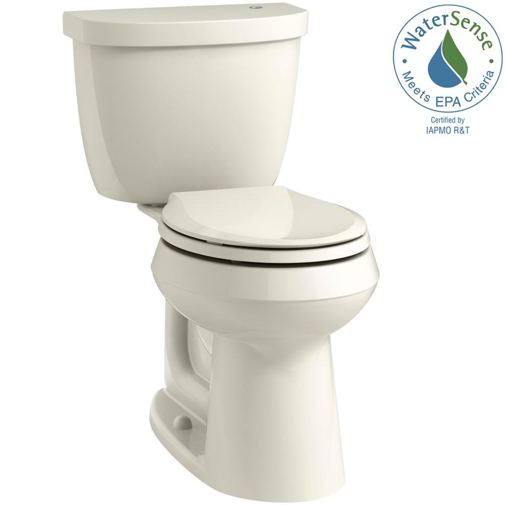 Kohler Cimarron Touchless Comfort Height 2 Piece 1 28 Gpf Single Kohler Cimarron Touchless Comfort Height 2 Piece 1 28 Gpf Single Flush Round Toilet In Biscuit