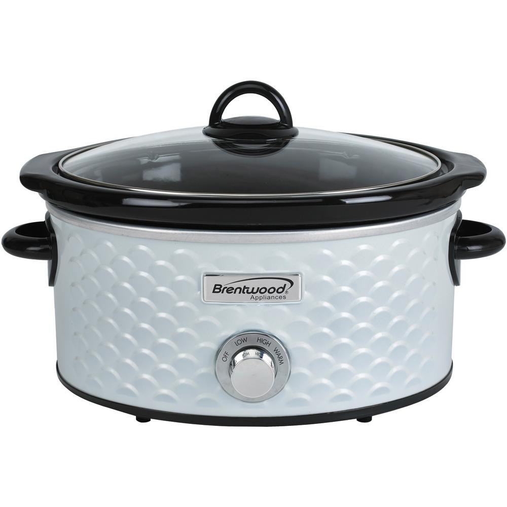 4.5 Qt. Stainless Steel Slow Cooker with Tempered Glass Lid SC140S The Home Depot