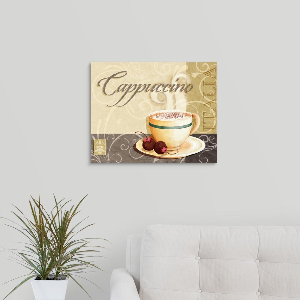 Greatcanvas Coffee Cuccino By Joy Hall Canvas Wall Art Joy Hall Canvas Wall Art