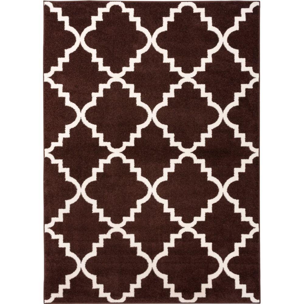 Well Woven Sydney Lulu's Lattice Trellis Brown 5 ft. 3 in. x 7 ft. 3 in