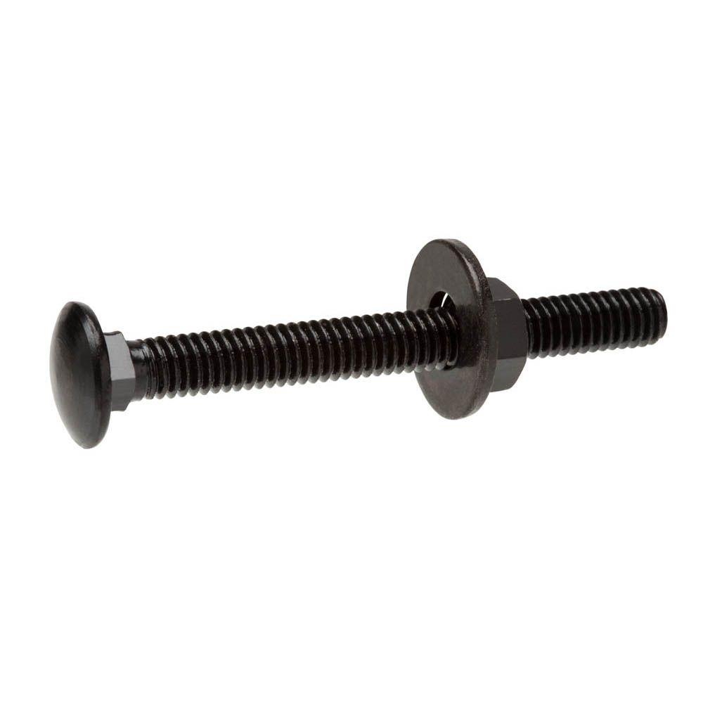 Everbilt 5/16 in. x 3 in. Black Carriage Bolt (3 per Pack)-18095 - The Home Depot