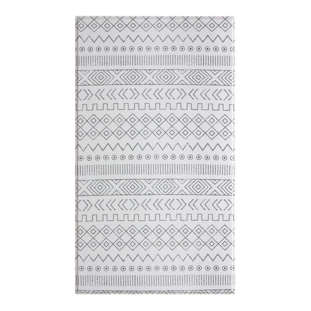 Soft Modern Blue And Cream 8 Ft X 4 5 Boho Reversible Indoor Area Rug