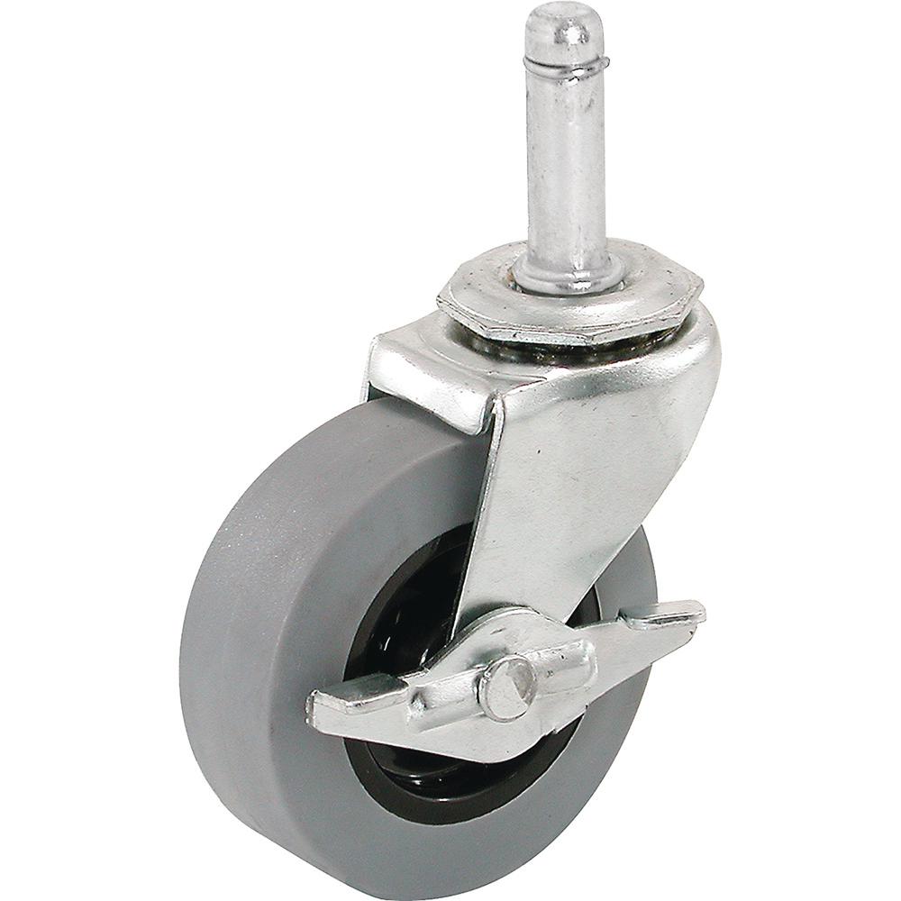 Rubbermaid Commercial 7570L2 Replacement Swivel Bayonet Casters with 3 Wheel and Thermoplastic Rubber Black