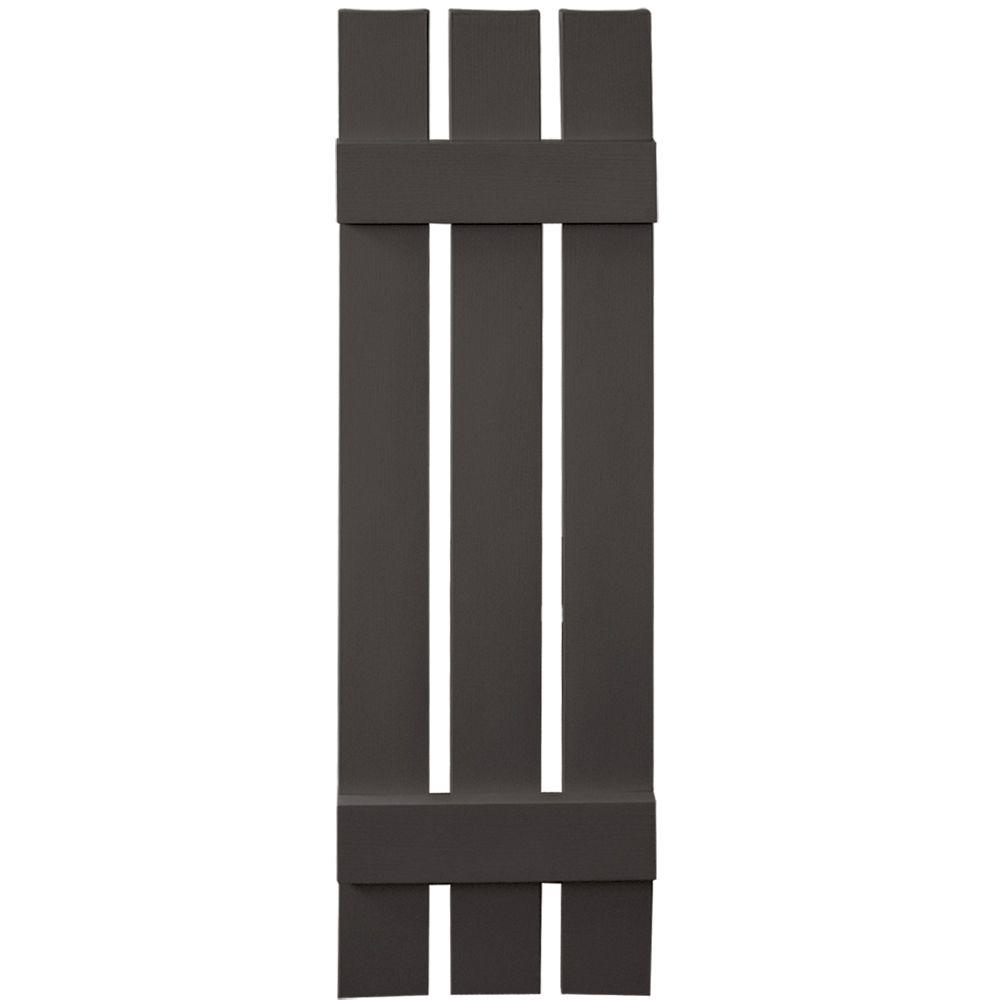 Builders Edge 12 in. x 43 in. BoardNBatten Shutters Pair, 3 Boards