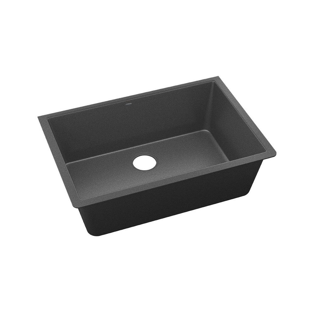 Elkay Quartz Classic Undermount Composite 33 in. Single Basin Kitchen ...