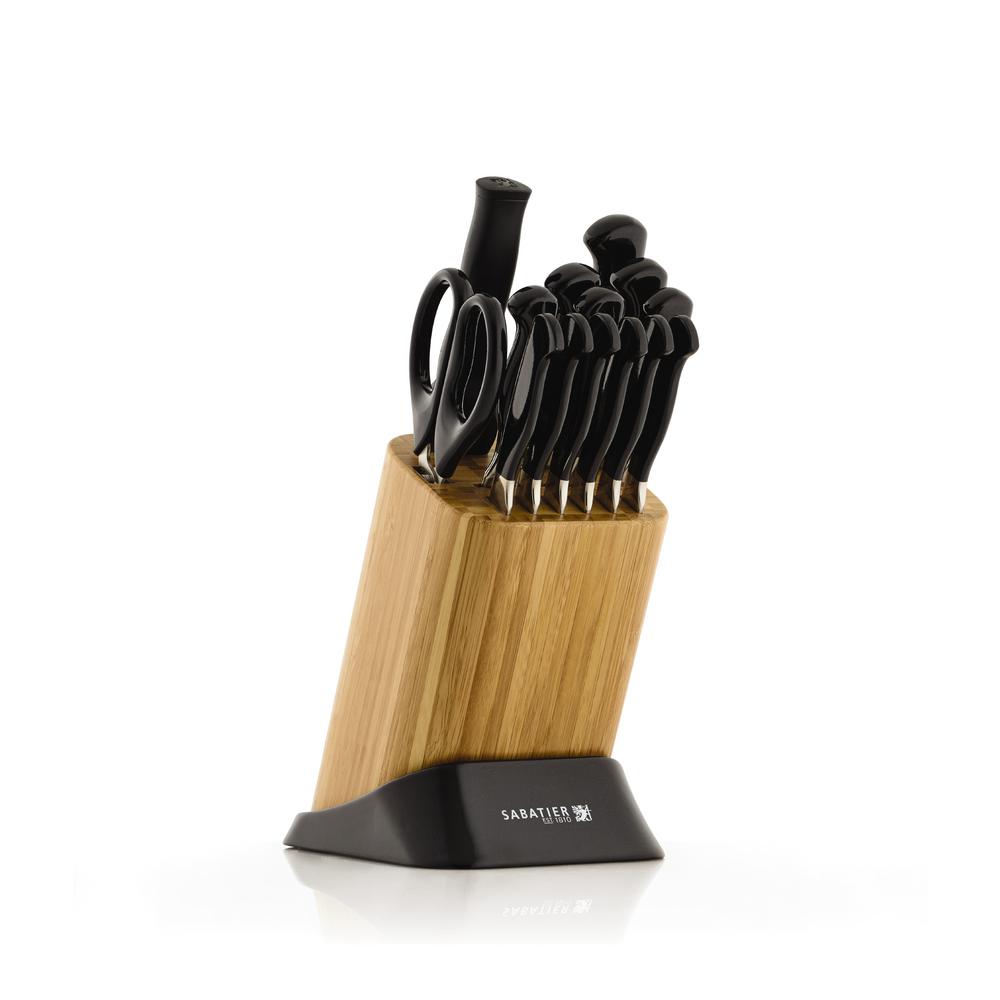 Sabatier 15Piece Triple Rivet Knife Block Set with Acacia Block