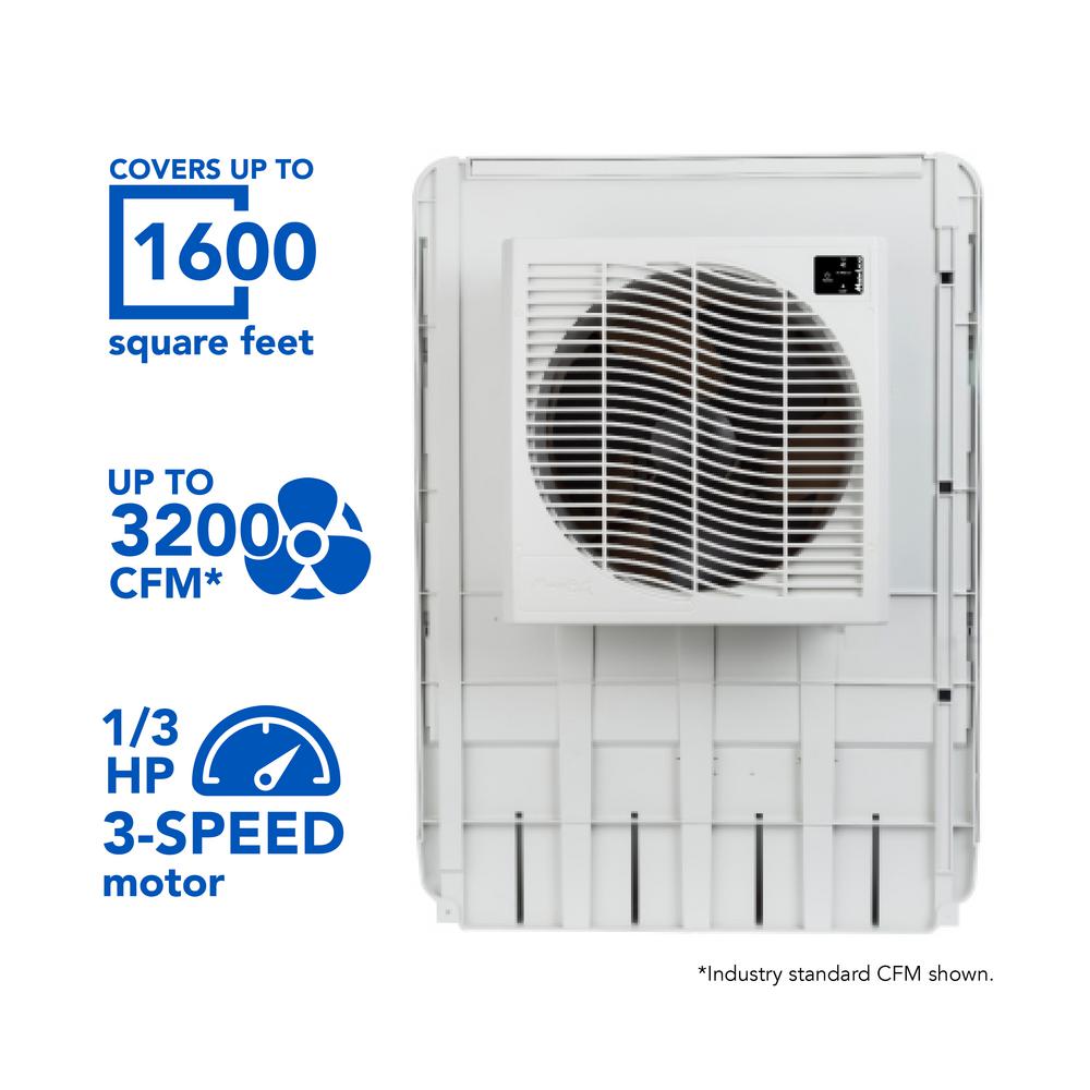 evaporative mastercool cooler slim window profile cfm coolers