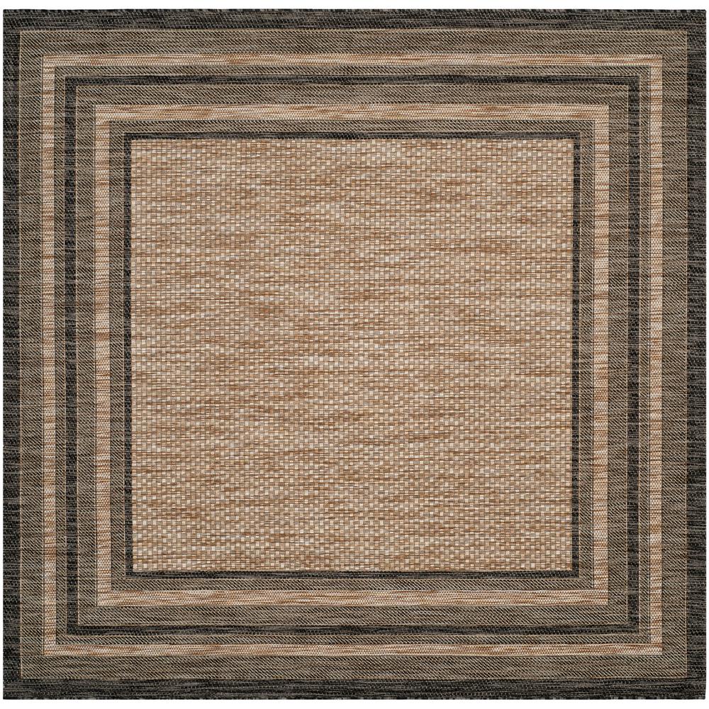 Safavieh Courtyard Natural/Black 7 ft. x 7 ft. Indoor/Outdoor Square