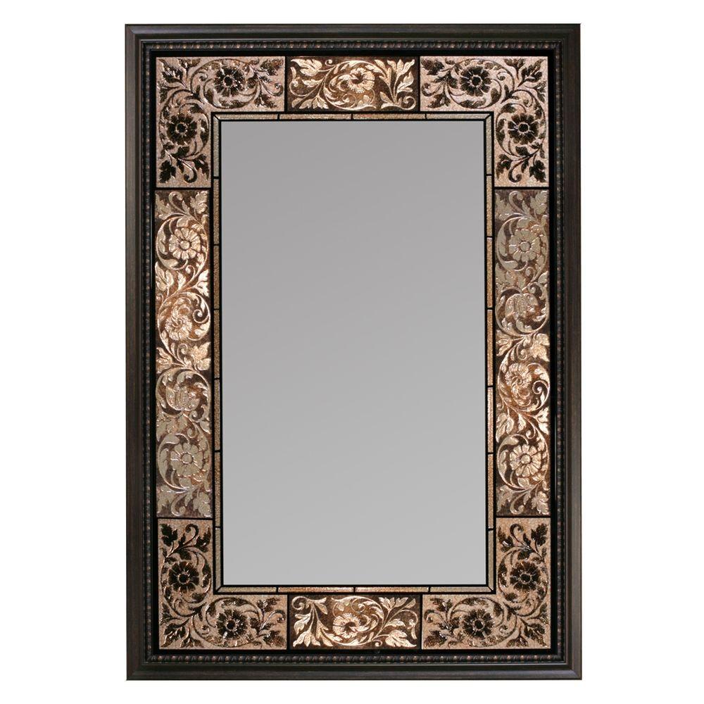 Deco Mirror 26 In X 37 French Tile Rectangle Dark Deco Mirror 26 In X 37 French Tile Rectangle Dark Brown