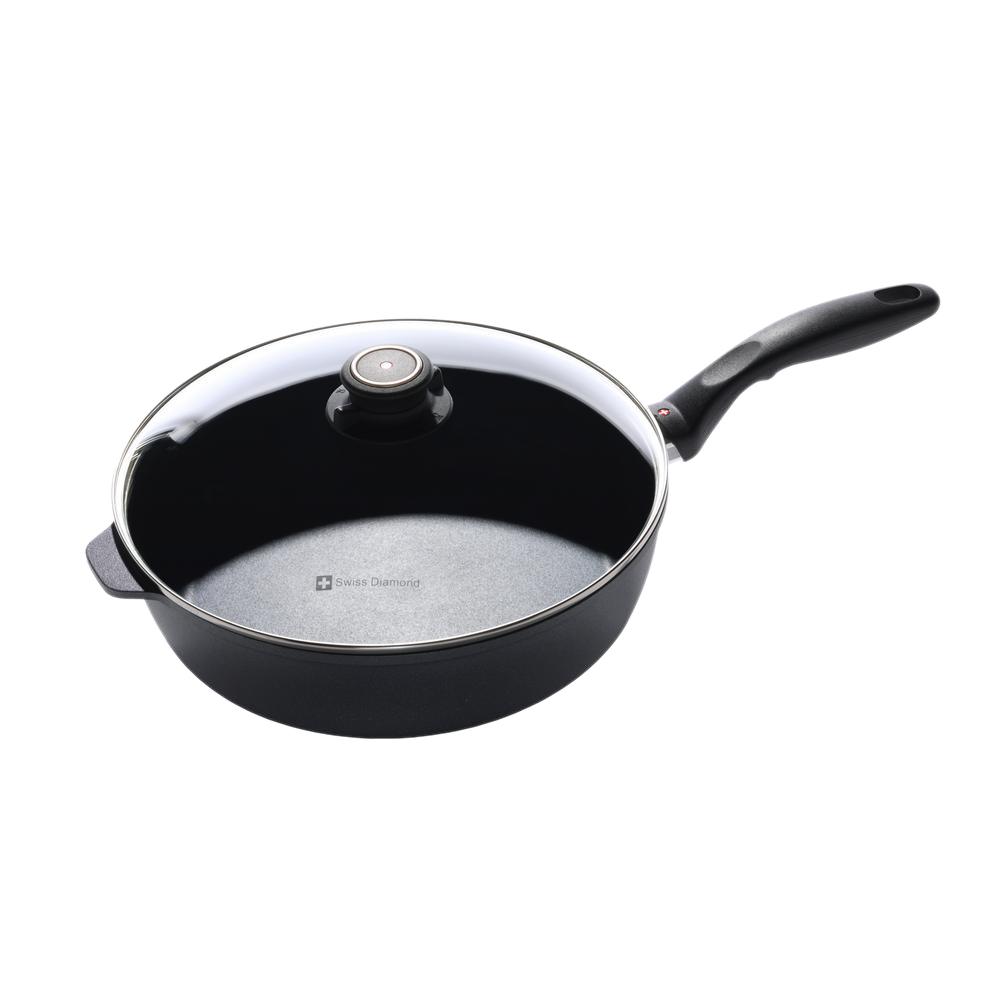 Swiss Diamond Swiss Titan 4.3 Qt. Saute Pan with Lid ST6728c The Home Depot