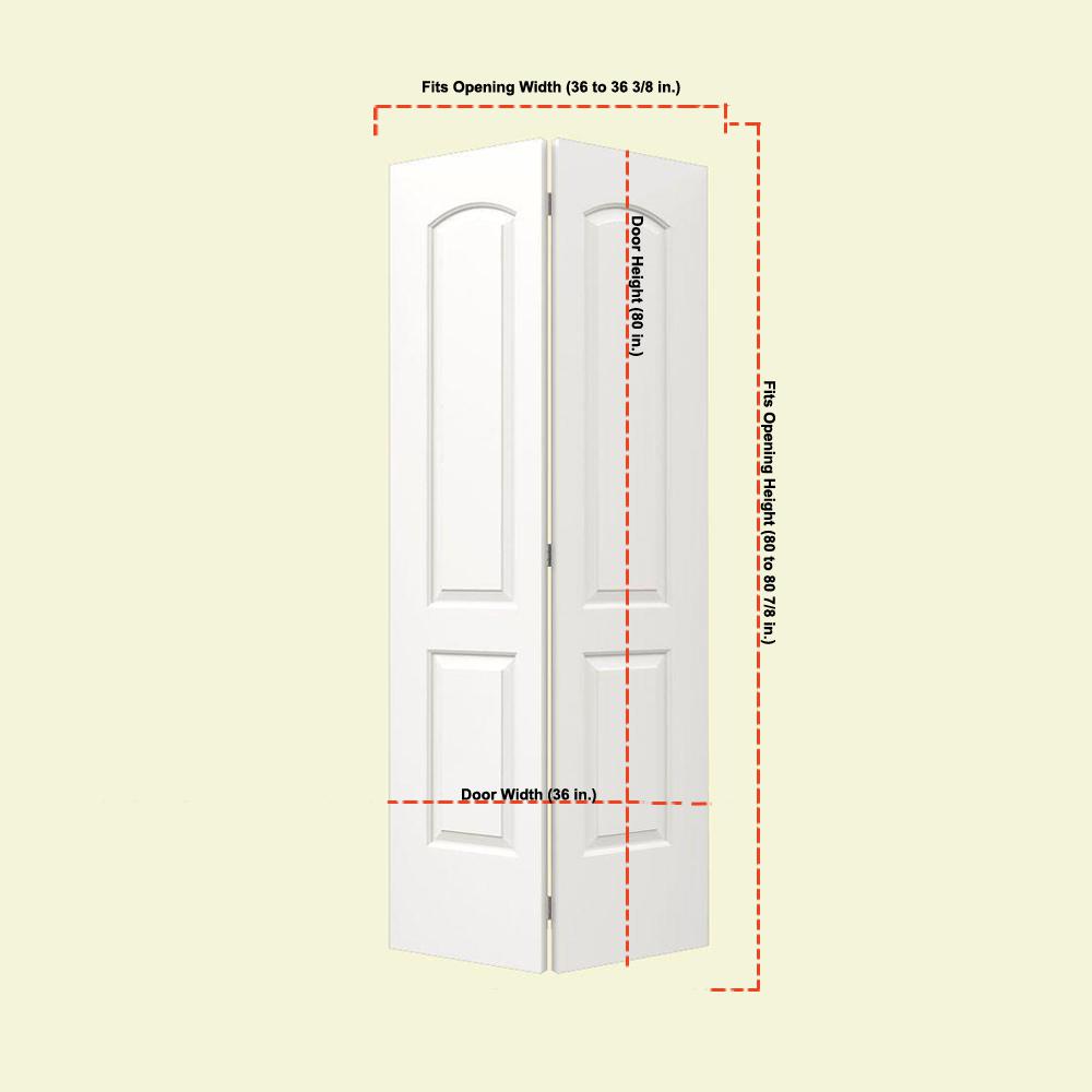 JELD-WEN 36 In. X 80 In. Continental White Painted Smooth Molded ...