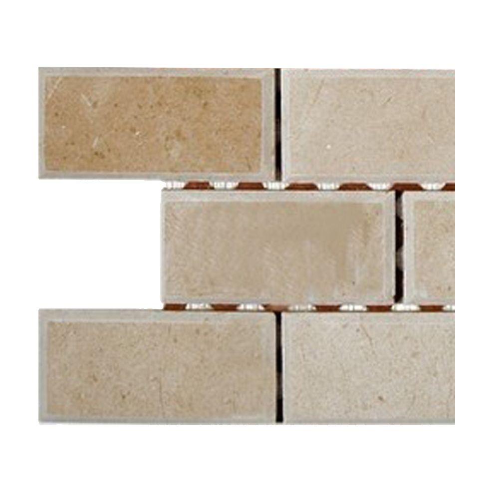 Ivy Hill Tile Crema Marfil 2 In. X 4 In. Chamfered Marble Mosaic - Ivy Hill Tile Crema Marfil 2 In. X 4 In. Chamfered Marble Mosaic