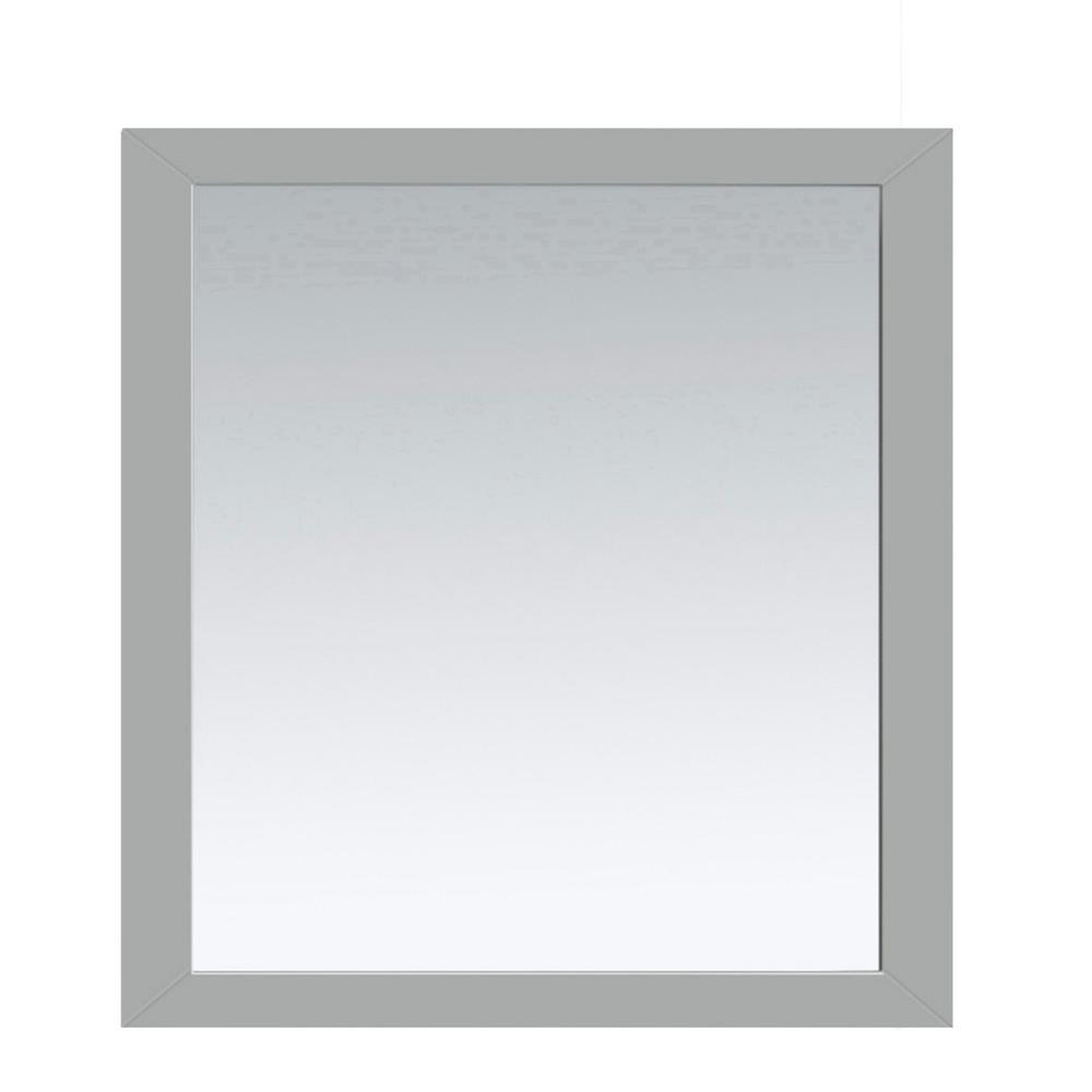 Simpli Home Chelsea 32 in. x 34 in. Bath Vanity Mirror in GreyAXCMIR