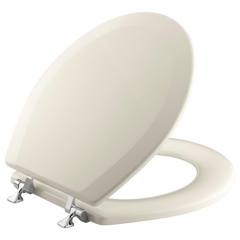 Kohler Almond Toilets Toilet Seats Bidets Bath The Home Depot Triko Molded Round Closed Front Toilet Seat