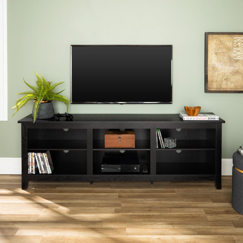 Walker Edison Furniture Company Essential Black Entertainment Center