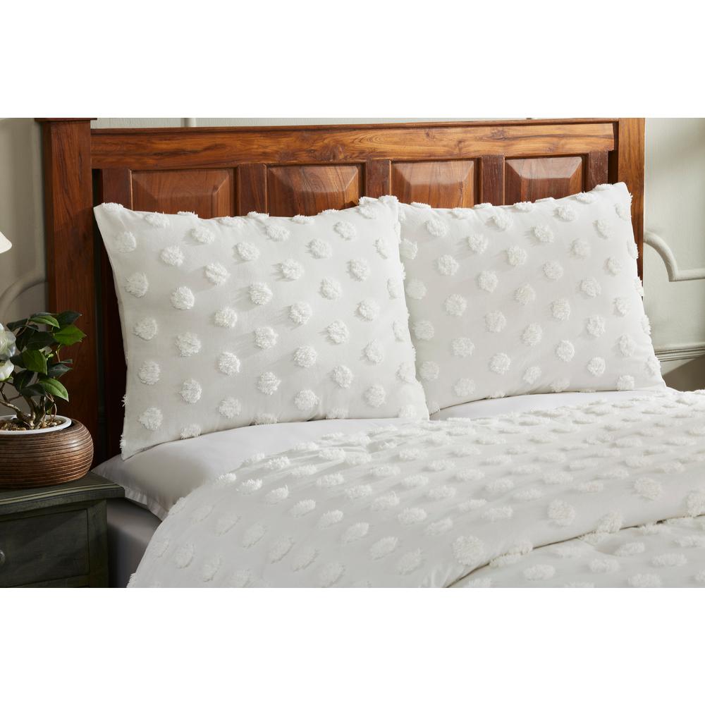 Better Trends Athenia Collection In Polka Dot Design Ivory Twin