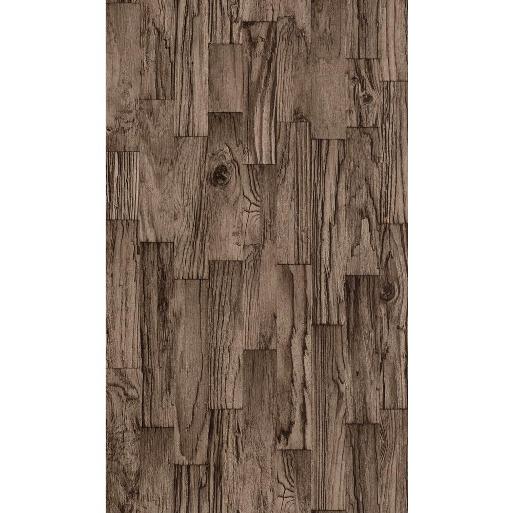 Washington Wallcoverings Distressed Brown Faux Wood Slats Vinyl Washington Wallcoverings Distressed Brown Faux Wood Slats Vinyl Wallpaper