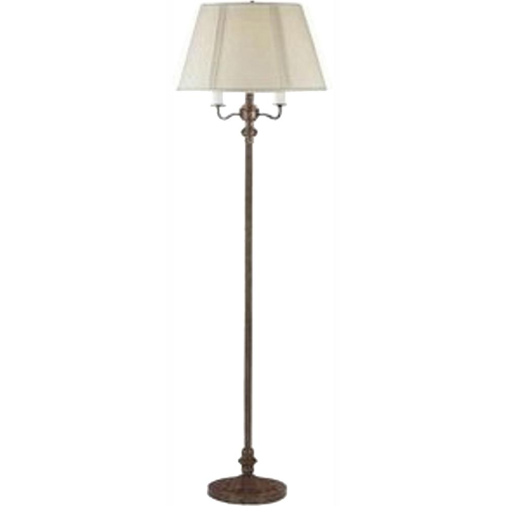 Cal Lighting 59 In Rust Metal 6 Way Floor Lamp Bo 315 Ru The Home Rust Metal 6 Way Floor Lamp