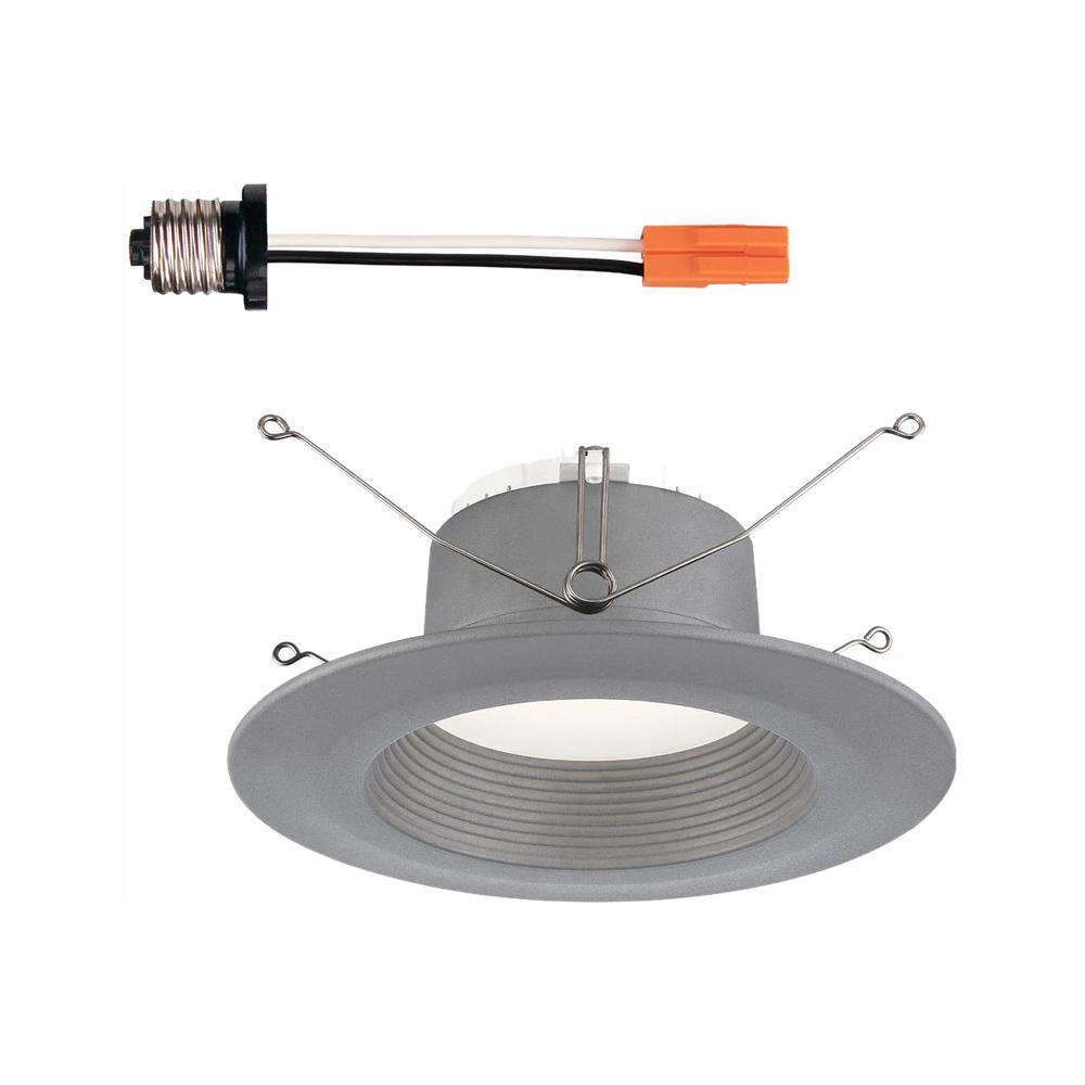 Envirolite 6 In Brushed Nickel Trim Integrated Led Recessed Ceiling Light 3000k 90 Cri 670 Lumens