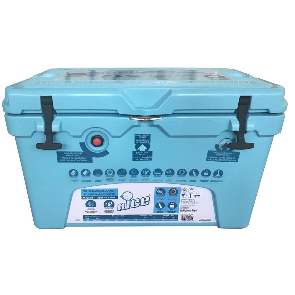 nICE 45 qt. Ice Blue Cooler-08240566 