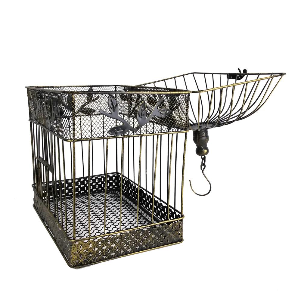 17 In Large Bronze Steel Decorative Bird Cage Gi1117lbn The