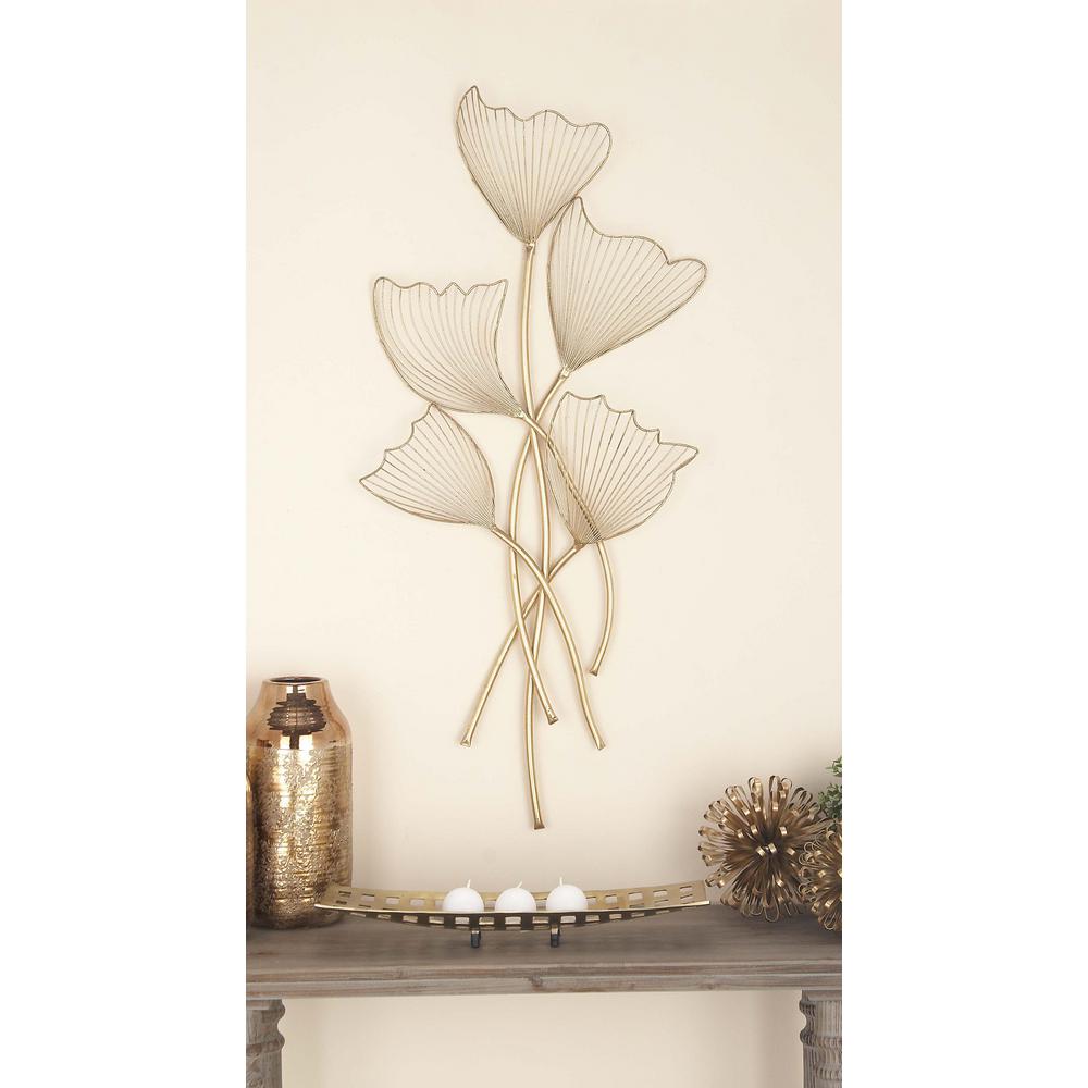 Champagne Metal Flower Over the Door Wall DecorS07705 The Home Depot