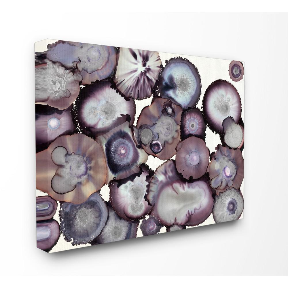 Stupell Industries 30 In X 40 Grey And Purple Abstract Geode